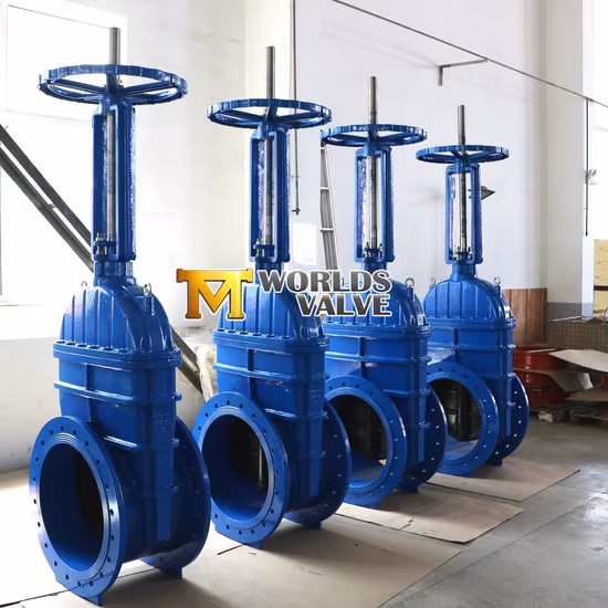 BS5163 Awwa C515 C509 DIN3202 F4 F5 GOST Kr JIS as Wras CE Ggg40/50 Ductile Cast Iron Resilient Rubber Seat Seated Double Flange Flanged Wedge Water Gate Valves