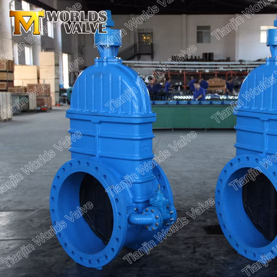 BS5163 Awwa C515 C509 DIN3202 F4 F5 GOST Kr JIS as Wras CE Ggg40/50 Ductile Cast Iron Resilient Rubber Seat Seated Double Flange Flanged Wedge Water Gate Valves