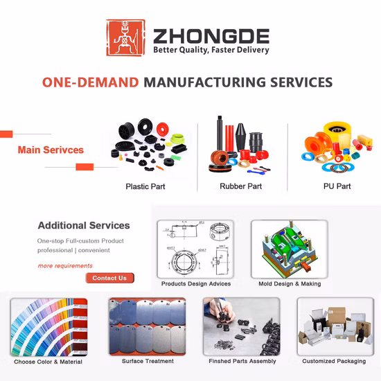 Customize Polyurethane HDPE Silicone Rubber Bushing, Flange Sleeve Bushing